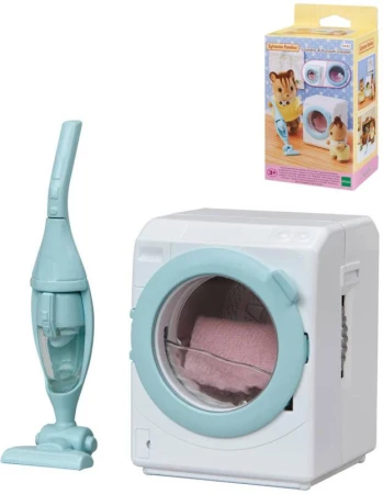 Sylvanian Families automatická práčka + vysávač s doplnkami k hracím sadám