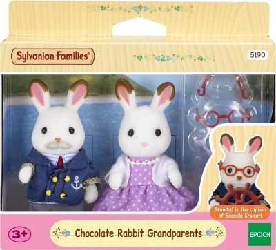 Sylvanian Families Chocolate králíci babička a dědeček set 2 figurky v krabici