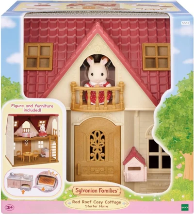 Sylvanian Families Domeček herní set s nábytkem a figurkou králíka plast