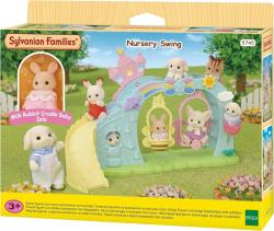 Sylvanian Families duhové houpačky set s figurkou králíka doplněk k herním sadám