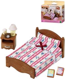 Sylvanian Families dvojlůžko s nočním stolkem nábytek doplněk k herním sadám Sylvanian Families dvojlůžko s nočním stolkem nábytek doplněk k herním sadám