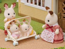 Sylvanian Families kočárek / autosedačka pro trojčata doplněk k herním sadám