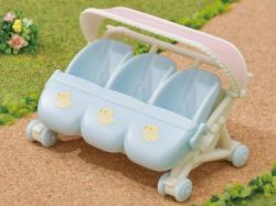 Sylvanian Families kočárek / autosedačka pro trojčata doplněk k herním sadám