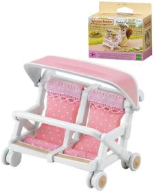 Sylvanian Families kočárek pro dvojčata doplněk k herním sadám Sylvanian Families kočárek pro dvojčata doplněk k herním sadám