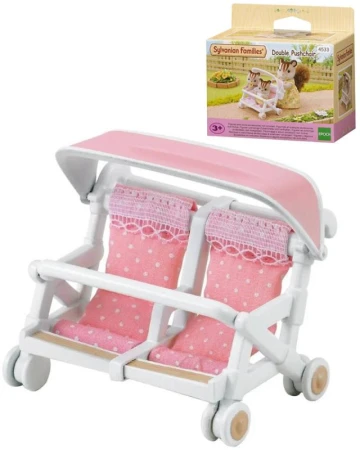 Sylvanian Families kočárek pro dvojčata doplněk k herním sadám Sylvanian Families kočárek pro dvojčata doplněk k herním sadám