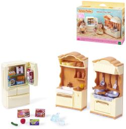 Sylvanian Families kuchyňská linka s ledničkou nábytek doplněk k herním sadám Sylvanian Families kuchyňská linka s ledničkou nábytek doplněk k herním sadám
