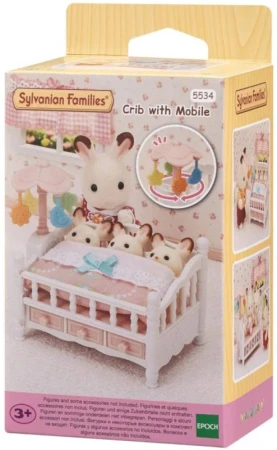 Sylvanian Families postýlka s kolotočem pro trojčata nábytek doplněk k herním sadám