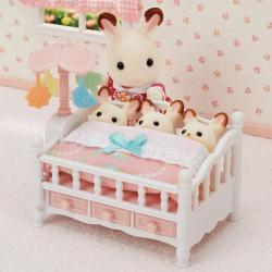Sylvanian Families postýlka s kolotočem pro trojčata nábytek doplněk k herním sadám