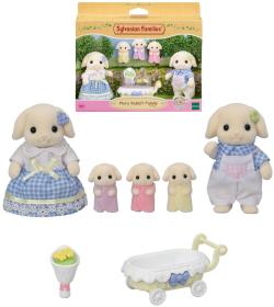 Sylvanian Families rodina Flora králíci s trojčaty set 5 figurek králičí rodinka Sylvanian Families rodina Flora králíci s trojčaty set 5 figurek králičí rodinka