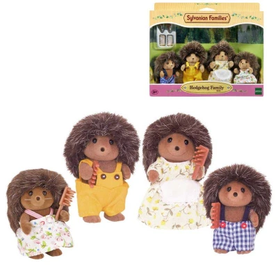 Sylvanian Families Rodina ježků set 4ks s doplňky na česání v krabici