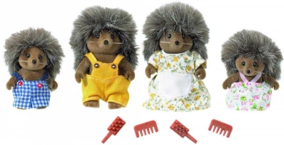 Sylvanian Families Rodina ježků set 4ks s doplňky na česání v krabici