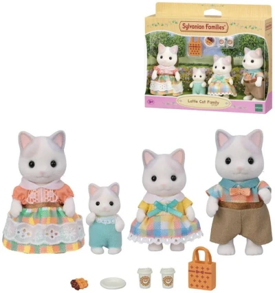 Sylvanian Families rodina Latte mačiek set 4 figúrky mačacia rodinka Sylvanian Families rodina Latte mačiek set 4 figúrky mačacia rodinka