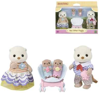 Sylvanian Families rodina morských vydier set 4 figúrky v krabici Sylvanian Families rodina morských vydier set 4 figúrky v krabici