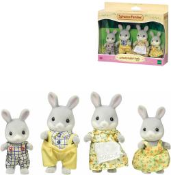 Sylvanian Families rodina šedých králíků set 4 figurky v krabici Sylvanian Families rodina šedých králíků set 4 figurky v krabici