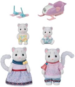 Sylvanian Families Rodina sněžných levhartů set 4 figurky v krabici