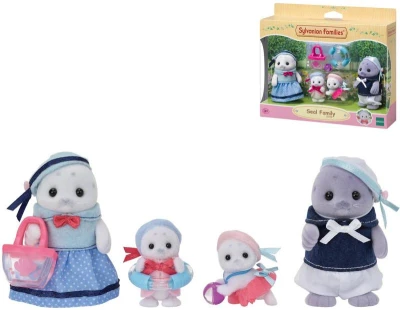Sylvanian Families Rodina tuleňov set 4 figúrky s doplnkami k hracím setom Sylvanian Families Rodina tuleňov set 4 figúrky s doplnkami k hracím setom