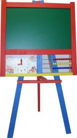 Tabule barevná magnetická školní trojnožka s počítadlem a hodinami