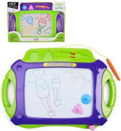 Tabulka dětská velká magnetická 46x33cm set se 2 razítky a kouzelným perem Tabulka dětská velká magnetická 46x33cm set se 2 razítky a kouzelným perem