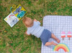 Taf Toys Baby knížka textilní s aktivitami Kde je Joey? pro miminko