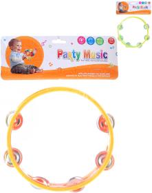 Tamburína 18cm plast/kov 2 barvy (hudební nástroje) Tamburína 18cm plast/kov 2 barvy (hudební nástroje)