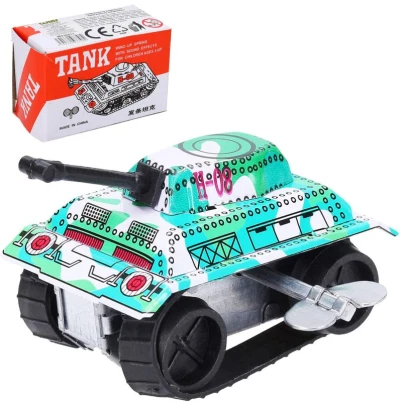 Tank kovový naťahovací obrnené retro vozidlo na kľúčik v krabičke Tank kovový naťahovací obrnené retro vozidlo na kľúčik v krabičke