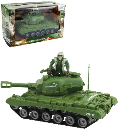 Tank obrnené vozidlo 26cm na setrvačník set s figúrkou a doplnkami plast Tank obrnené vozidlo 26cm na setrvačník set s figúrkou a doplnkami plast