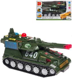 Tank plastový s efekty na setrvačník na baterie Světlo Zvuk v krabici 3 barvy Tank plastový s efekty na setrvačník na baterie Světlo Zvuk v krabici 3 barvy