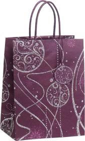 Taška dárková vánoční 18x23cm papírová DeLuxe Eco Friendly