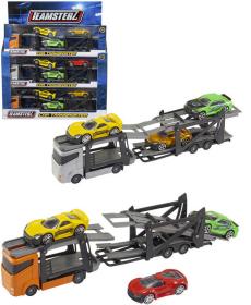 Teamsterz auto nákladní set přepravník se 3 autíčky různé barvy Teamsterz auto nákladní set přepravník se 3 autíčky různé barvy