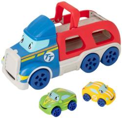 Teamsterz Auto Tiny transportér set se 2 soft baby autíčky s očima plast