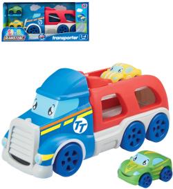 Teamsterz Auto Tiny transportér set se 2 soft baby autíčky s očima plast Teamsterz Auto Tiny transportér set se 2 soft baby autíčky s očima plast