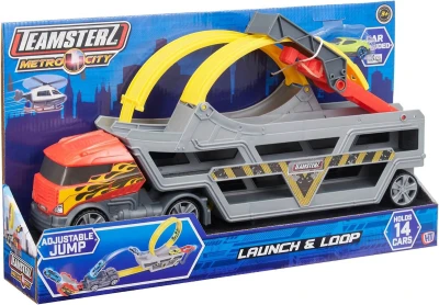 Teamsterz auto transportér rozkládací akční dráha 2v1 set s autíčkem kov