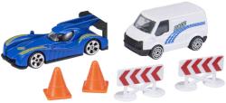 Teamsterz auto závodní set s dodávkou a doplňky Rapid Racers 2 druhy kov