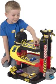 Teamsterz garáž dvoupatrová s výtahem herní set s 5 autíčky kov/plast