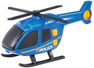 Teamsterz helikoptéra modrá na baterie vrtulník Policie plast Světlo Zvuk