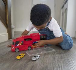 Teamsterz přeprava aut set nákladní auto tahač / kufřík 2v1 + 4 autíčka