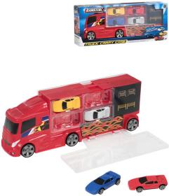 Teamsterz přeprava aut set nákladní auto tahač / kufřík 2v1 + 4 autíčka Teamsterz přeprava aut set nákladní auto tahač / kufřík 2v1 + 4 autíčka