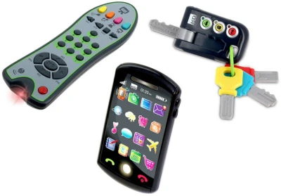 TECH TOO Trio baby set smartphone + klíče + ovladač na baterie Světlo Zvuk