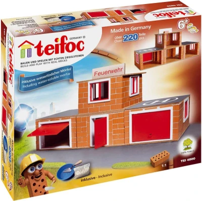 Teifoc Hasičská stanice 220 dílků pálené cihličky s maltou 4800 (stavebnice) Teifoc Hasičská stanice 220 dílků pálené cihličky s maltou 4800 (stavebnice)