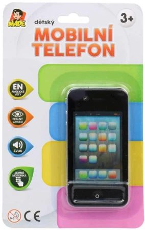 Telefon dětský 11cm chytrý mobil smartphone na baterie 4 barvy AJ Zvuk