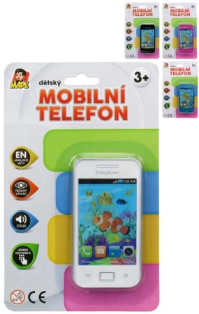 Telefon dětský mobilní 11cm smartphone na baterie 4 druhy Zvuk AJ Telefon dětský mobilní 11cm smartphone na baterie 4 druhy Zvuk AJ