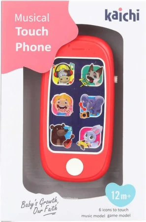 Telefon dotykový baby smartphone 14cm na baterie Světlo Zvuk Telefon dotykový baby smartphone 14cm na baterie Světlo Zvuk