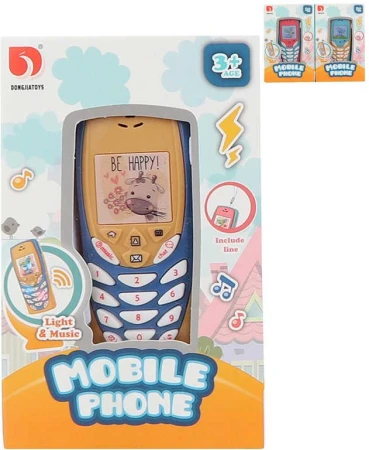 Telefon mobilní dětský retro tlačítkový na baterie 3 barvy Světlo Zvuk Telefon mobilní dětský retro tlačítkový na baterie 3 barvy Světlo Zvuk