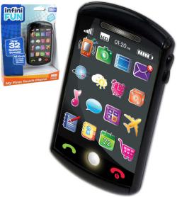 Telefon smartphone dotykový dětský baby 12cm na baterie Světlo Zvuk plast Telefon smartphone dotykový dětský baby 12cm na baterie Světlo Zvuk plast