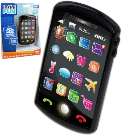 Telefon smartphone dotykový dětský baby 12cm na baterie Světlo Zvuk plast Telefon smartphone dotykový dětský baby 12cm na baterie Světlo Zvuk plast