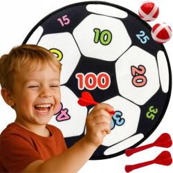 Terč na suchý zip látkový fotbalový míč set se 2 šipkami a 2 míčky