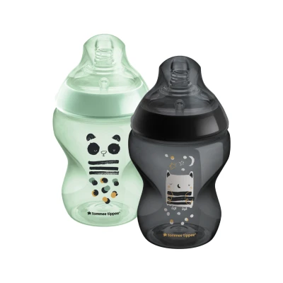 Tommee Tippee Kojenecká lahev ANTI-COLIC 0+ 260 ml Ollie a Pip 2 ks