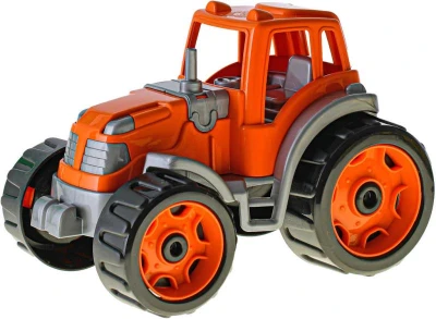 Traktor baby barevný plastový 25cm volný chod na písek 2 barvy