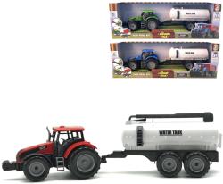 Traktor farmářský na setrvačník s přívěsem s cisternou 3 barvy plast