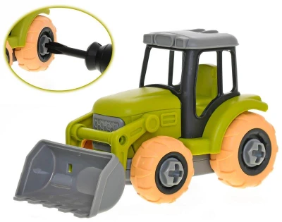Traktor montážní šroubovací set s nástrojem volný chod plast v krabici